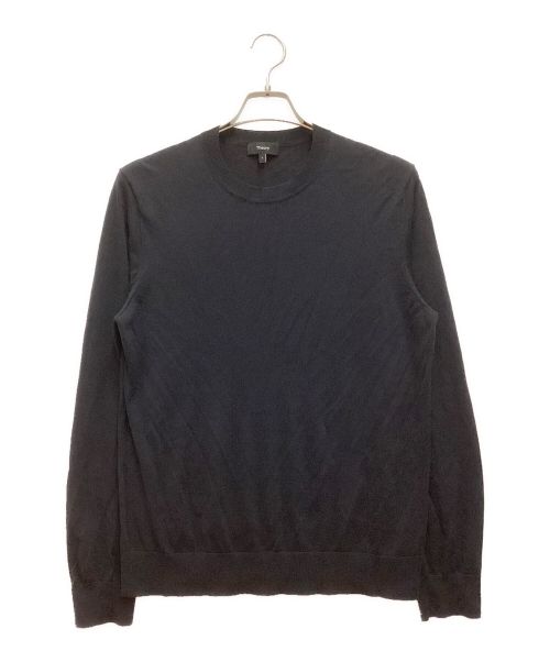 theory（セオリー）theory (セオリー) Regal Wool Crew Neck PO / リーガル ウール クルーネック プルオーバー ニット ネイビー サイズ:Lの古着・服飾アイテム