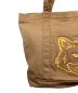 中古・古着 MAISON KITSUNE (メゾンキツネ) BOLD FOX HEAD CLASSIC TOTE BAG / ボールドフォックスヘッド クラシックトートバッグ ブラウン：10000円