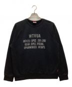 WTAPSダブルタップス）の古着「SPOT WTVUA CREW NECK プリントスウェット / スポット WTVUA クルーネック」｜ブラック