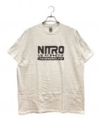 GILDANギルダン）の古着「NITRO MICROPHONE UNDERGROUND ロゴtee / ニトロ マイクロフォン アンダーグラウンド ロゴT クルーネック コットン」｜ホワイト