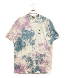 stussy×BOB MARLEY（ステューシー×ボブマーリー）の古着「Tuff Gong タイダイTee タフゴング クルーネック プリント コットン」｜ブルー×パープル