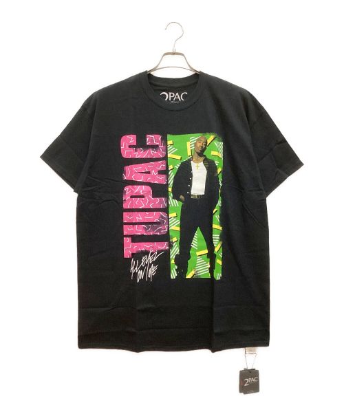 RAP TEES（ラップティーズ）RAP TEES (ラップティーズ) 2PAC TEE / ツーパックT クルーネック プリント ブラック サイズ:XL 未使用品の古着・服飾アイテム