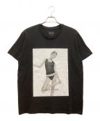 Calvin Klein×OPENING CEREMONYカルバンクライン×オープニングセレモニー）の古着「kate moss TEE / ケイト・モスT クルーネック プリント コットン」｜ブラック