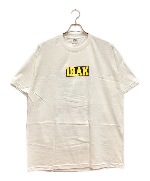 IRAK NEW YORK（アイラックニューヨーク）IRAK NEW YORK (アイラックニューヨーク) Box Logo Tee / ボックスロゴT クルーネック バックプリント ホワイト サイズ:XLの古着・服飾アイテム