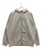 SUPREMEシュプリーム）の古着「Double Hooded Facemask Zip Up Hooded Sweatshirt / ダブルフーデッド フェイスマスク ジップアップ フーデッドスウェットシャツ」｜グレー×レッド