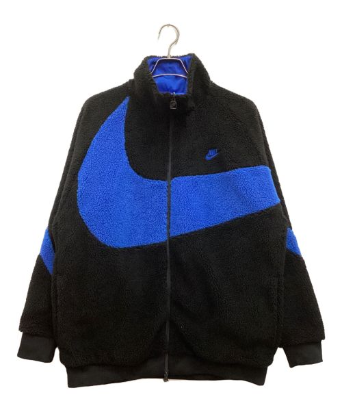 NIKE（ナイキ）NIKE (ナイキ) リバーシブルビッグスウッシュジャケット　ボア　ナイロン ブラック サイズ:XXLの古着・服飾アイテム