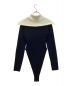 NKNIT (ンニット) sailor collar rib KNIT bodysuit / セーラーカラー リブニット ボディースーツ ネイビー：14000円