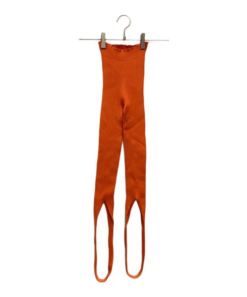 jacquemus（ジャックムス）jacquemus (ジャックムス) Le Collant Albi stirrup leggings スターラップリブレギンス オレンジ サイズ:34の古着・服飾アイテム