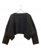 THESHISHIKUIシシクイ）の古着「ALPACA KNIT / アルパカニット　ワイド　ショート丈　22AW」｜ブラック