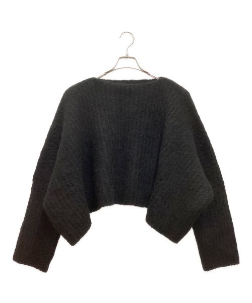 THESHISHIKUI（シシクイ）THESHISHIKUI (シシクイ) ALPACA KNIT / アルパカニット　ワイド　ショート丈　22AW ブラック サイズ:Freeの古着・服飾アイテム