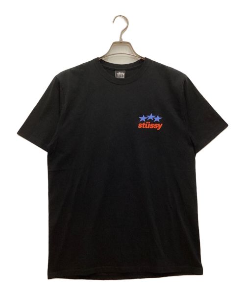 stussy（ステューシー）stussy (ステューシー) STUSSY DESIGNS USA TEE / ステューシーデザインズUSA T クルーネック プリント ブラック サイズ:Mの古着・服飾アイテム