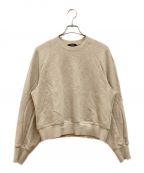 theoryセオリー）の古着「Double Knit LT N LS Seam Sweatsh / ダブルニット LT N ロングスリーブ シーム スウェットシャツ」｜ベージュ