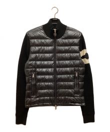 MONCLER（モンクレール）の古着「ニット切替ダウンジャケット　CARDIGAN TRICOT」｜ブラック