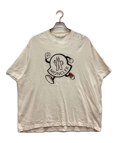 MONCLER（モンクレール）MONCLER (モンクレール) CREAM PRINTED T-SHIRT / クリームプリントTシャツ ホワイト サイズ:Mの古着・服飾アイテム