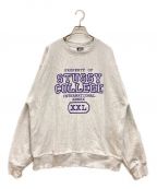 stussyステューシー）の古着「カレッジスウェット」｜グレー