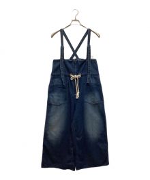 JOHNBULL（ジョンブル）の古着「SUSPENDER MARINE PANTS / サスペンダーマリンパンツ　オールインワン　サロペット　デニム　フロントジップ　ロープ　デッキ」｜インディゴ