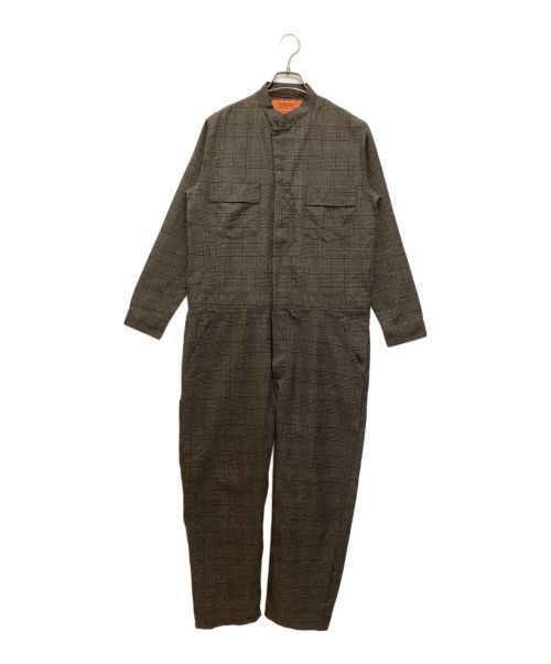 UNIVERSAL OVERALL（ユニバーサルオーバーオール）UNIVERSAL OVERALL (ユニバーサルオーバーオール) STAND-UP COLLAR JUMP SUIT/ジャンプスーツ ベージュ サイズ:Freeの古着・服飾アイテム