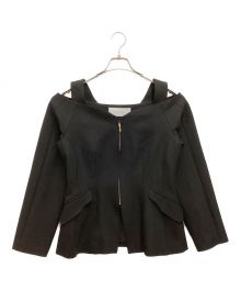 MURRAL（ミューラル）の古着「Melt off shoulder jacket / メルト オフショルダー ジャケット」｜ブラック