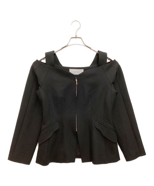 MURRAL（ミューラル）MURRAL (ミューラル) Melt off shoulder jacket / メルト オフショルダー ジャケット ブラック サイズ:1の古着・服飾アイテム