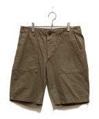 WAREHOUSEウエアハウス）の古着「1218 MILITARY HERRINGBONE SHORTS」｜ベージュ