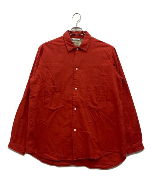 town topic（タウントピック）Town Topic (タウントピック) moon-roll BC shirt　/　ムーン ロール BC シャツ レッド サイズ:Mの古着・服飾アイテム