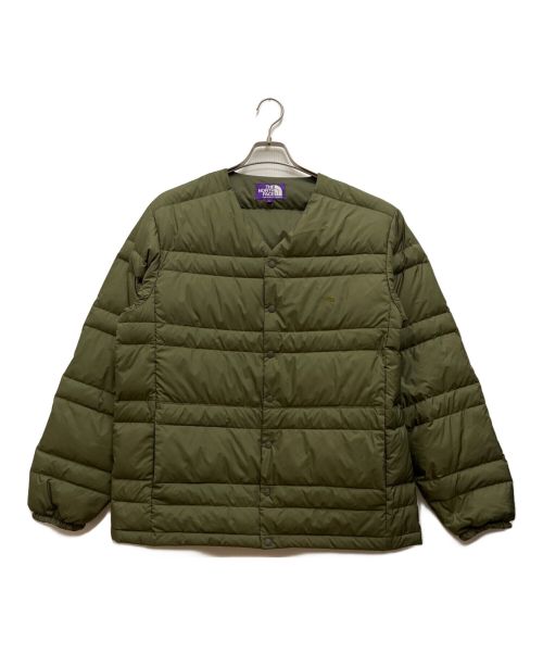 THE NORTHFACE PURPLELABEL（ザ・ノースフェイス パープルレーベル）THE NORTHFACE PURPLELABEL (ザ・ノースフェイス パープルレーベル) Down Cardigan/ダウンカーディガン オリーブ サイズ:Lの古着・服飾アイテム