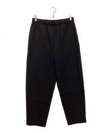 H BEAUTY&YOUTH（エイチ ビューティー&ユース）の古着「WORSTED WOOL EASY PANTS / ウーステッド ウール イージー パンツ」｜ブラック