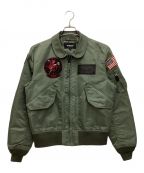 AVIREXアヴィレックス）の古着「フライトジャケット CWU 36P VX-31 TOP GUN トップガン」｜カーキ