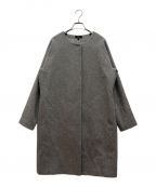 theoryセオリー）の古着「LAMB MELTON2 / ROUNDED COAT　/ラムメルトン　ラウンデッドコート」｜グレー