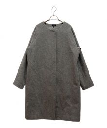 theory（セオリー）の古着「LAMB MELTON2 / ROUNDED COAT　/ラムメルトン　ラウンデッドコート」｜グレー