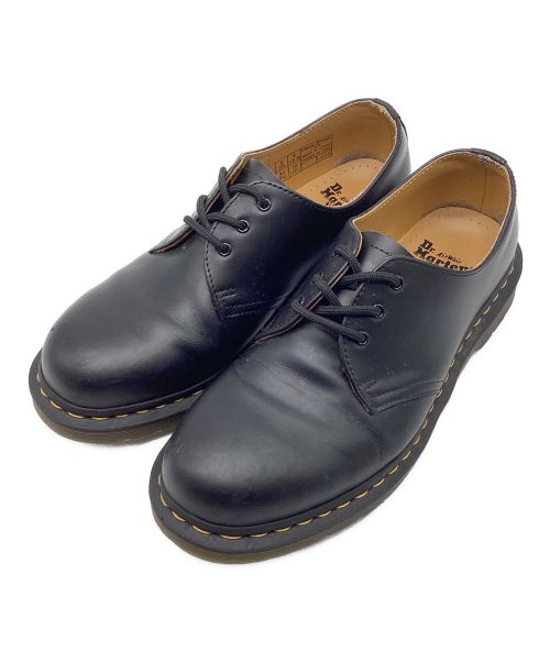 Dr.Martens（ドクターマーチン）Dr.Martens (ドクターマーチン) レザーシューズ　3ホール　ラウンドトゥ　イエローステッチ ブラック サイズ:UK8の古着・服飾アイテム