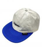 SUPREMEシュプリーム）の古着「Cordura Script Logo 6-Panel Cap / コーデュラ スクリプト ロゴ 6パネル キャップ」｜ホワイト×ブルー