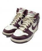 NIKEナイキ）の古着「Dunk High Burgundy Crush」｜ホワイト×ブラウン