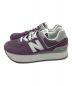 NEW BALANCE (ニューバランス) 厚底スニーカー 574 Plus パープル サイズ:24：8000円