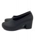 COMME des GARCONS (コムデギャルソン) melissa (メリッサ) ラバーヒールパンプス　ラウンドトゥ　チャンキーヒール ブラック サイズ:24 1/2：9000円