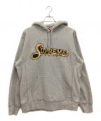 SUPREMEシュプリーム）の古着「Sequin Viper Hooded Sweatshirt / シークイン バイパー フーデッド スウェットシャツ 19AW」｜グレー