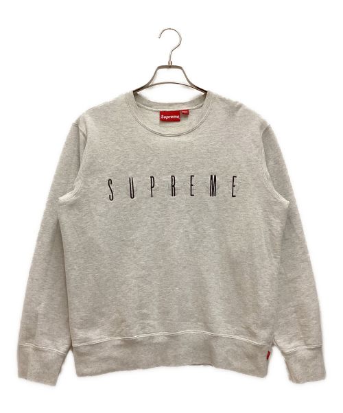 SUPREME（シュプリーム）Supreme (シュプリーム) fuck you crewneck / ファックユー クルーネック スウェット ロゴ刺繍 ライトグレー サイズ:Smallの古着・服飾アイテム