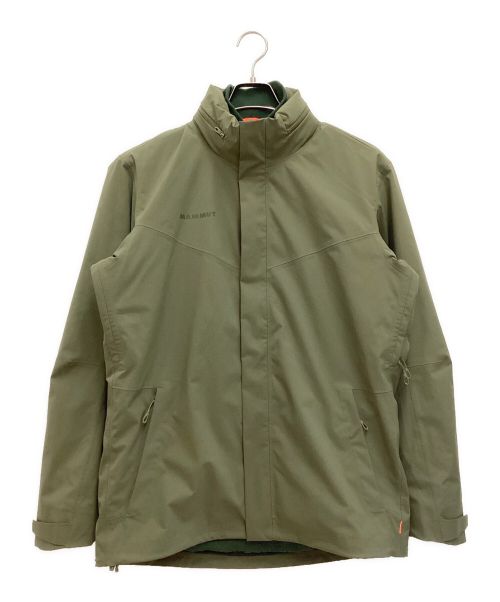 MAMMUT（マムート）MAMMUT (マムート) Trovat 3 in 1 HS Hooded Jacket / トロヴァット 3 イン 1 ハードシェル フーデッドジャケット オリーブ サイズ:Lの古着・服飾アイテム