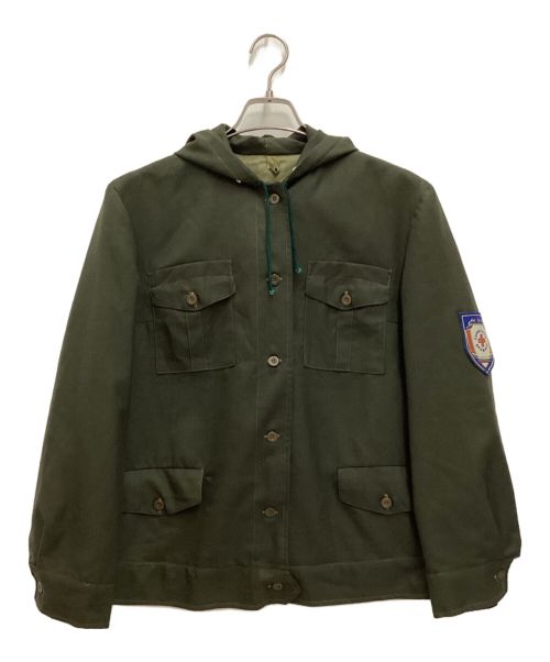 -（-）- (-) ミリタリージャケット　フーディ　ロシア軍 オリーブ サイズ:58の古着・服飾アイテム