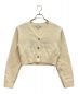 Matin Kim（マーティン・キム）の古着「MATIN STITCH POINT CROP CARDIGAN / マーティン ステッチ ポイント クロップ カーディガン」｜アイボリー