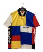 SUPREMEシュプリーム）の古着「Colorblocked Soccer Polo / カラーブロック サッカー ポロ」｜イエロー×ブルー