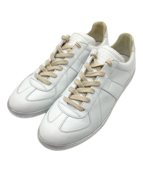 Maison Margiela（メゾンマルジェラ）Maison Margiela (メゾンマルジェラ) GERMAN TRAINeR Replica sneakers / ジャーマントレーナー レプリカスニーカー ホワイト×シルバー サイズ:43の古着・服飾アイテム