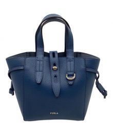 FURLA（フルラ）の古着「NET MINI TOTE BASRFUA」｜ネイビー