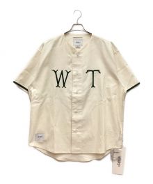 WTAPS（ダブルタップス）の古着「COTTON. SATIN. SPINA 　コットン　ベースボールシャツ」｜ベージュ