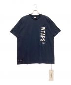 WTAPSダブルタップス）の古着「SIGN / SS / COTTON クルーネックTシャツ ロゴ コットン」｜ネイビー