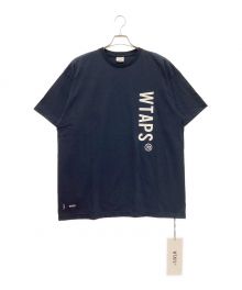 WTAPS（ダブルタップス）の古着「SIGN / SS / COTTON クルーネックTシャツ ロゴ コットン」｜ネイビー