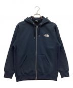 THE NORTH FACEザ ノース フェイス）の古着「Square Logo FULL ZIP / スクエアロゴフルジップ パーカー」｜ネイビー