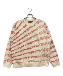 SUPREME（シュプリーム）の古着「Radial Crewneck / ラジアル クルーネック スウェット ロゴ総柄」｜アイボリー