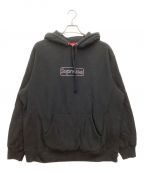 SUPREME×KAWSシュプリーム×カウズ）の古着「chalk logo hooded sweatshirt / チョーク ロゴ フーデッド スウェットシャツ」｜ブラック