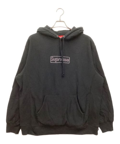 SUPREME（シュプリーム）SUPREME (シュプリーム) KAWS (カウズ) chalk logo hooded sweatshirt / チョーク ロゴ フーデッド スウェットシャツ ブラック サイズ:Largeの古着・服飾アイテム